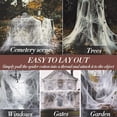 thumbnail image 4 of 300g Halloween Stretch Spider Web Decoration with 60 Black Fake Spiders, Super Stretchy Reusable Cobweb Set for Yard, Porch, Windows, Walls and Halloween Decor, 4 of 5