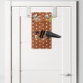 thumbnail image 2 of Vibrant Hanging Pocket Organizer, Repetitive Squarcles Geometric Elements Vintage Look Illustration, Printed Polyester Storage Bag with Pockets, 9" x 16", Dark Coral Mustard, 2 of 2