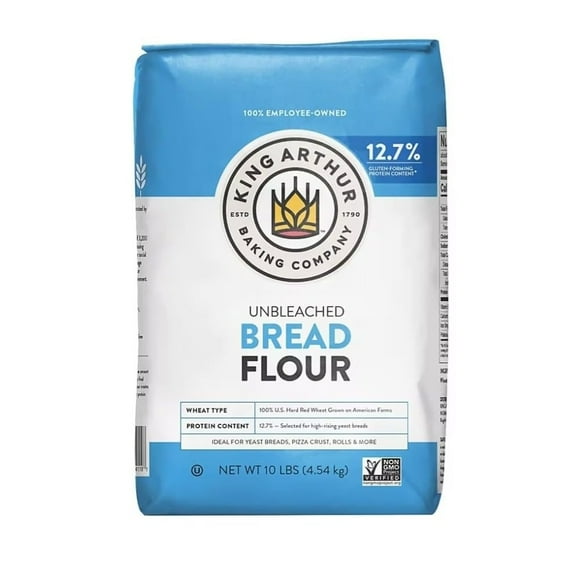 King Arthur Baking Company Non-GMO Project Verified Unbleached Bread Flour, 10 lb Bag