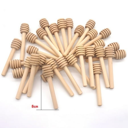 

25/50/100Pcs Long Handle Wood Honey Spoon Mixing Sticks Dipper Honey Extractor For Jar Coffee Milk Tea Supplies Kitchen Tools