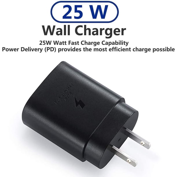 Kit de cargador tipo C súper rápido, cargador rápido PD de 25 W y cabl