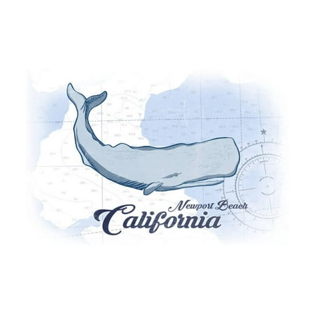 Newport Beach California Whale Blue Coastal Icon Print Wall Newport Beach California Whale Blue Coastal Icon Print Wall Art By Lantern