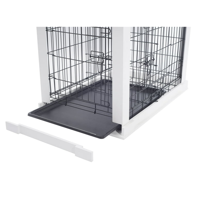 Merry Products Cage with Crate Cover Dog Crate Dog Kennel White Large