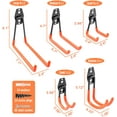 thumbnail image 5 of LANNEY Garage Hooks, 12 Pack Heavy Duty Garage Storage Hooks Hangers Wall Mount Utility Hooks for Bikes, Tools, Ladders, 5 of 7