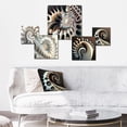thumbnail image 2 of Designart "White Fractal Spiralling II" Modern Geometric Metal Wall Art Prints Set, 2 of 5