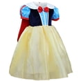 thumbnail image 2 of TiaoBug Kids Girls Princess Party Dress Cosplay Fancy Dress Flowing Cape Set, 2 of 7