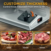 Valley Sportsman 7.5 Electric Meat Slicer w/Stainless Blade 180W Adjustable Thickness Cuts Meat/Bread/Cheese