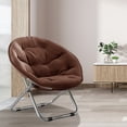 thumbnail image 2 of Portable Camping Chairs, Lightweight Foldable Moon Chair Round Chair Large Space Camping Beach Chair Fishing Stool for Dormitory Attic Reading Corner, 2 of 9