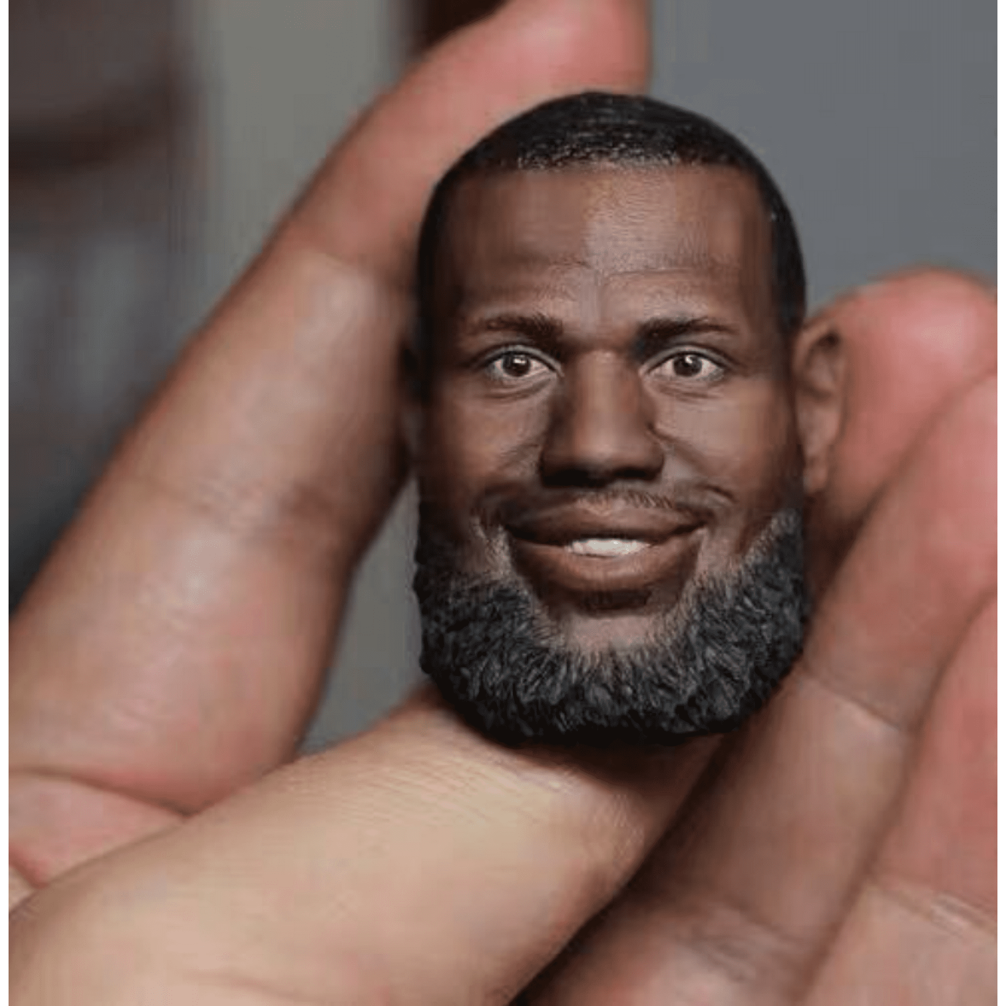 Lebron James Bearded Head Sculpture 1 6 Suitable For 12 Inch Movable Doll Toy Gift Collection