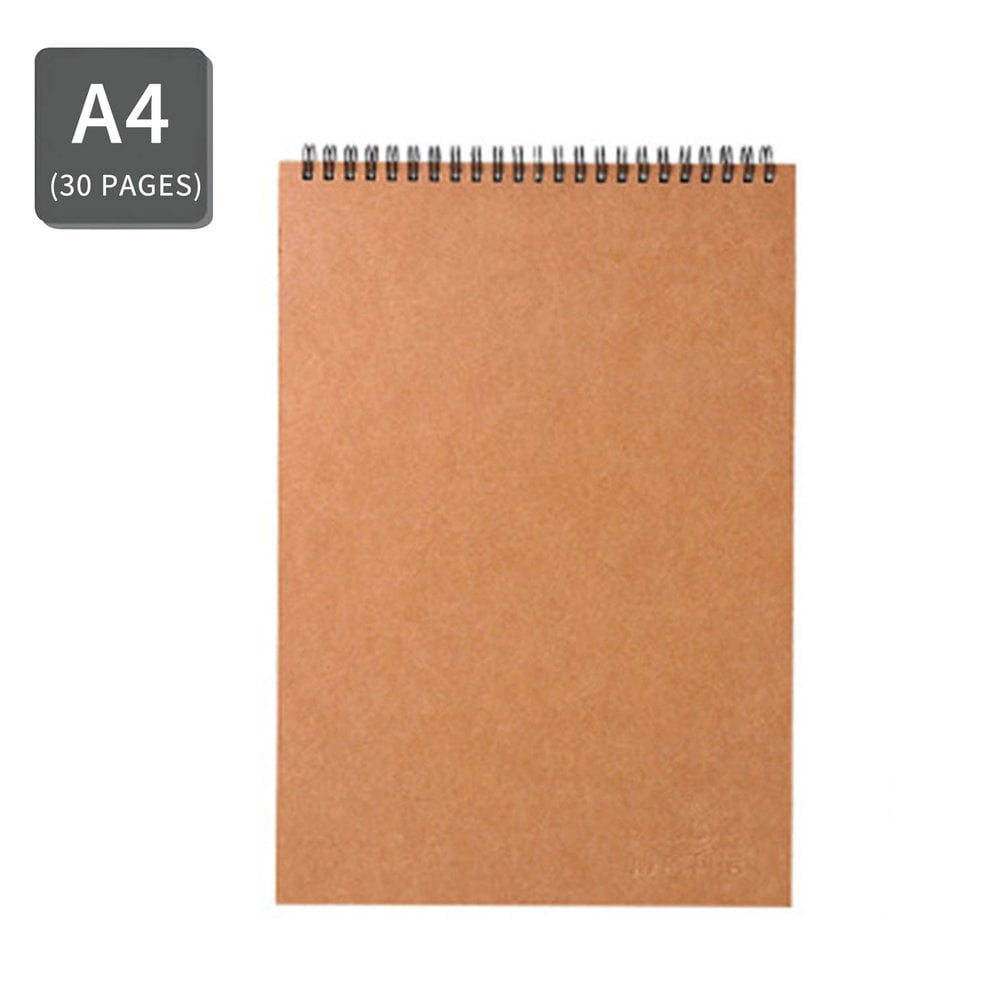 MIRACLE Brief Kraft Paper Sketch Book Art Coil Sketch Book 30 Pages Art Drawing Paper Walmart