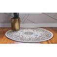 thumbnail image 4 of Rugs.com Rabia Collection Rug – 10' Round Ivory Low Rug Perfect For Kitchens, Dining Rooms, 4 of 9