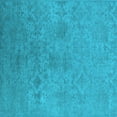 thumbnail image 1 of Ahgly Company Indoor Square Persian Light Blue Bohemian Area Rugs, 8' Square, 1 of 4