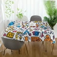thumbnail image 3 of Yayeee Tablecloths 54" x 54" Rectangle Wrinkle Resistant Party Table Cover, Doodle Pattern, 3 of 8