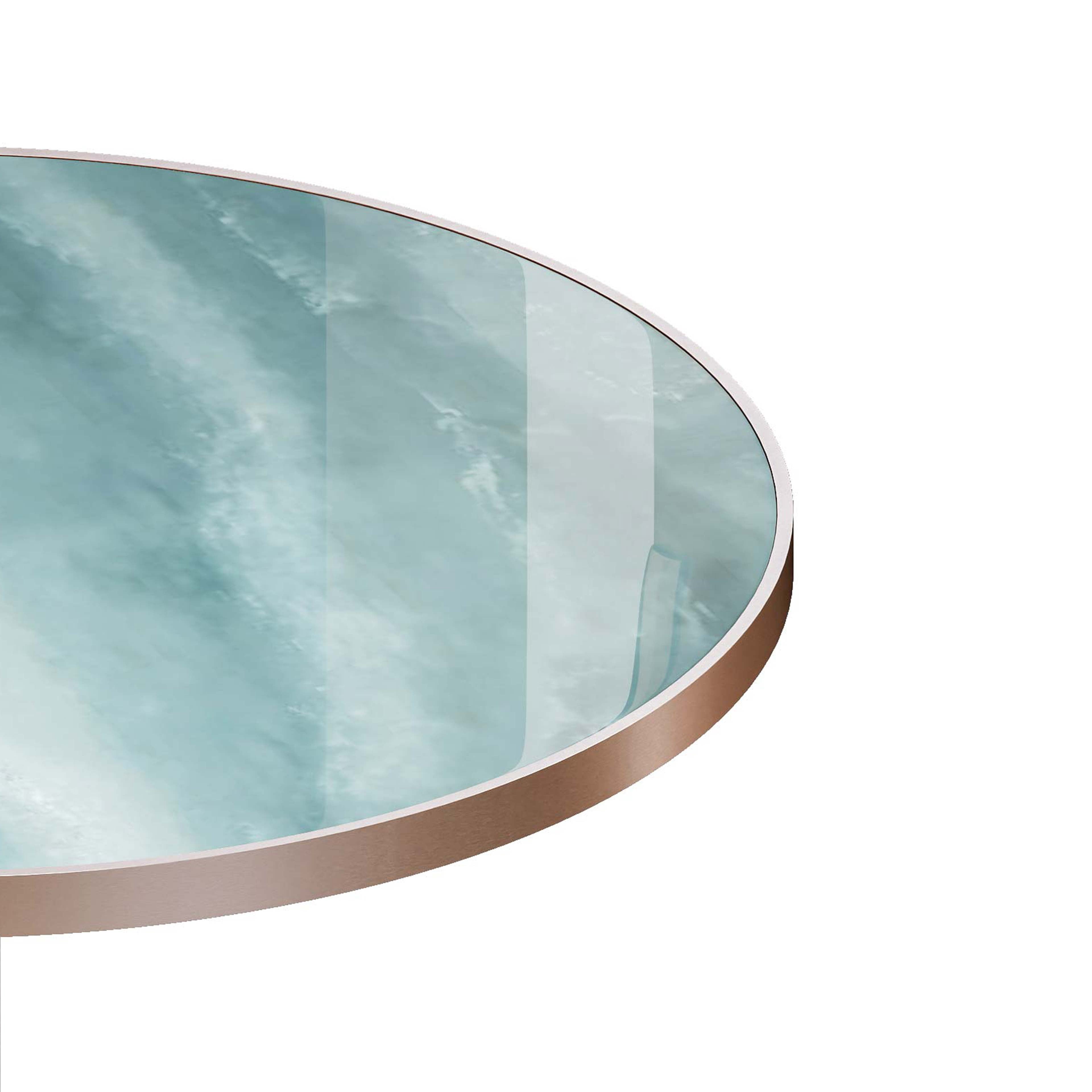 Round Modern Dining Table 31.5" Bistro Tulip Table with Faux Marble Top, White
