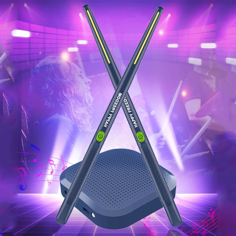 Electronic Virtual Air Drum with Drumsticks, Portable Smart Electronic Drum Set Gift for Adults Kids Beginners (Basic Dark Blue)