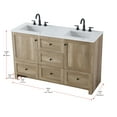 thumbnail image 2 of Elegant Lighting VF2854DEX Soma 54" Free Standing Double Basin Vanity Set - Expresso, 2 of 7