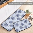 thumbnail image 5 of SKYSONIC 2PCS Unique Diamond Turtle Kitchen Rug and Mat Blue Sea Floor Runner Rug Anti Fatigue Non Slip Comfort Mat for Doormat Laundry Room Hallway 19.7"x27.6"+19.7"x47.2", 5 of 7