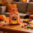 thumbnail image 2 of AZXY Halloween Drawstring Candy Pouches Texture Pumpkin Witch Print Treat Sacks, Reusable Portable Multipurpose Gift Goodie Bags for Halloween Party Favors & Holiday Decor Storage, 2 of 7