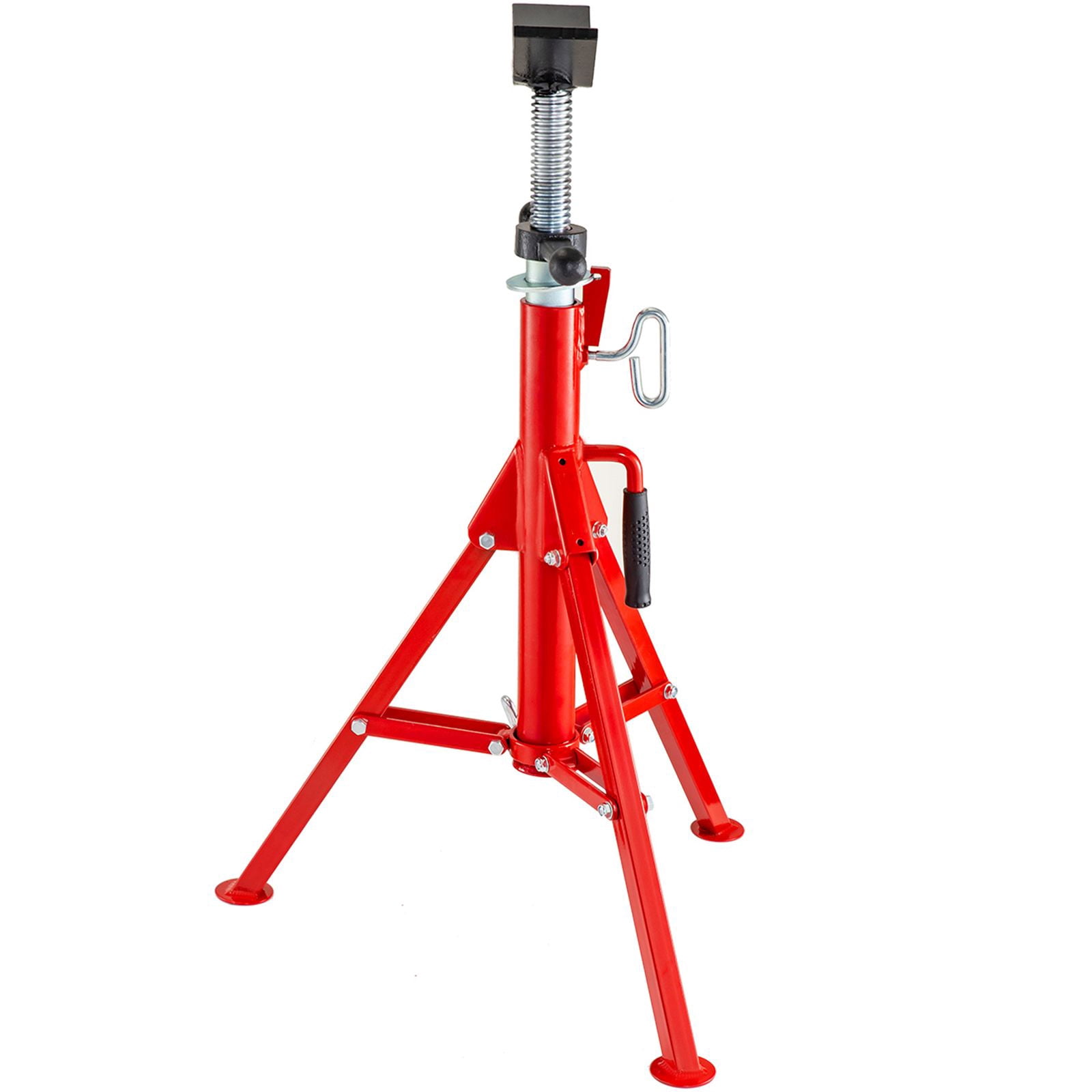 V Head Pipe Stand Adjustable Height 28-52",Pipe Jack Stands 2500 LB. Capacity,Folding Portable Pipe Stands 1/2 to 12"Pipe Supporting,Steel Jack Stands