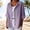 Light Violet, variant on Blouses for Women 3/4 Sleeve V Neck Wash Cotton Blouses Business Casual Tops Zip Front V Neck Work Shirts Loose Fit Tunic Tops Hot Pink,S