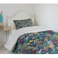 thumbnail image 4 of Ambesonne Space Quilted Bedspread Set 2 Pcs, Science Fiction Image, Twin Size, Multicolor, 4 of 6
