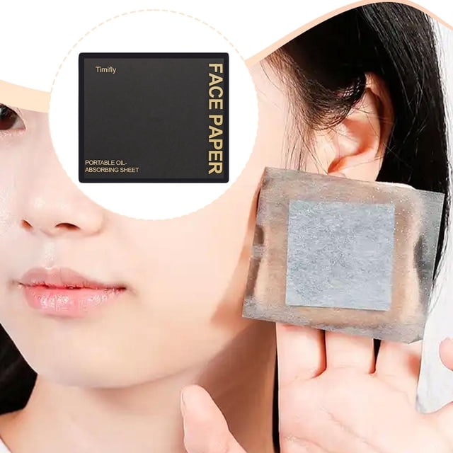 Voxware Oil Absorbing Sheet Blotting Paper for Face Mirror Powder Puff Compact Case Accurate Puff Application Quick Oil Control Suitable for Makeup Touch Ups Black