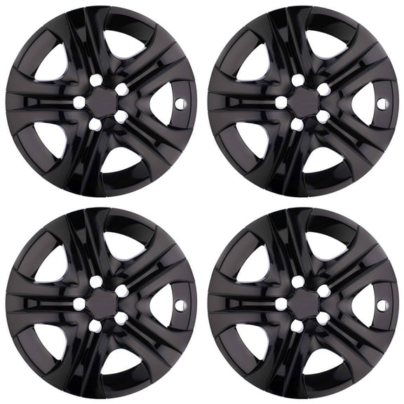 HubStar Hubcap Replacement for Toyota Rav4 2015-2018, 17-inch Wheel Cover, Gloss Black, Set of 4