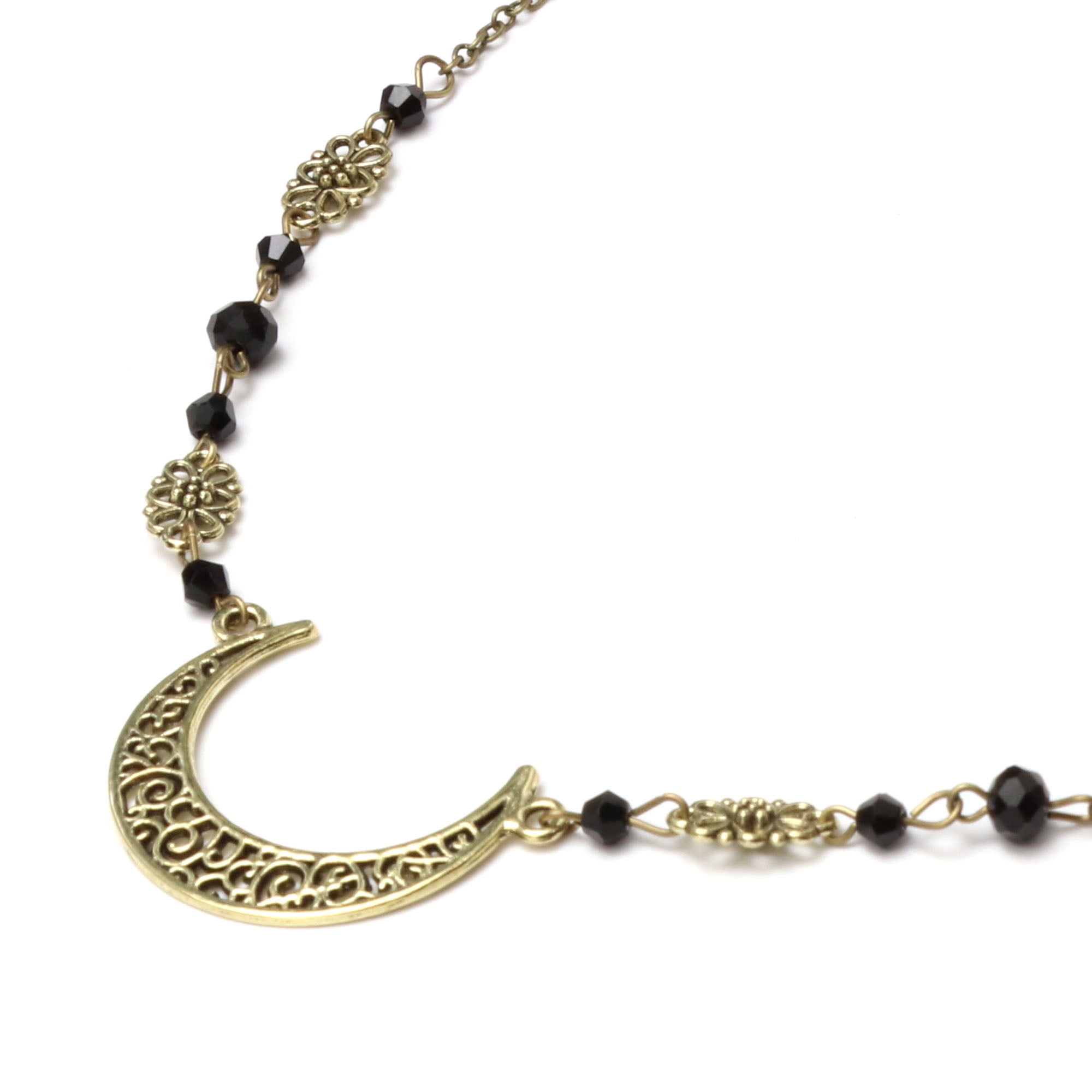 Unique Bargains Headpiece Bohemia Moon Head Chain Bronze Tone 1 Pc