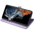 thumbnail image 4 of Wallet Phone Case for Samsung Galaxy S23 Ultra,Cute Cartoon Cat Dog Pattern PU Leather Case with Magnetic Clasp and Cash Card Slots Holder Holster for Galaxy S23 Ultra,CD Purple, 4 of 8