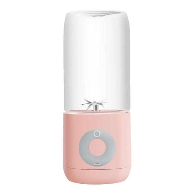 Decodeary 400ml Portable Mini Juicer USB Rechargeable Mixer Cup Blender Juice Pink 7.48x3.14 Inch 1Set