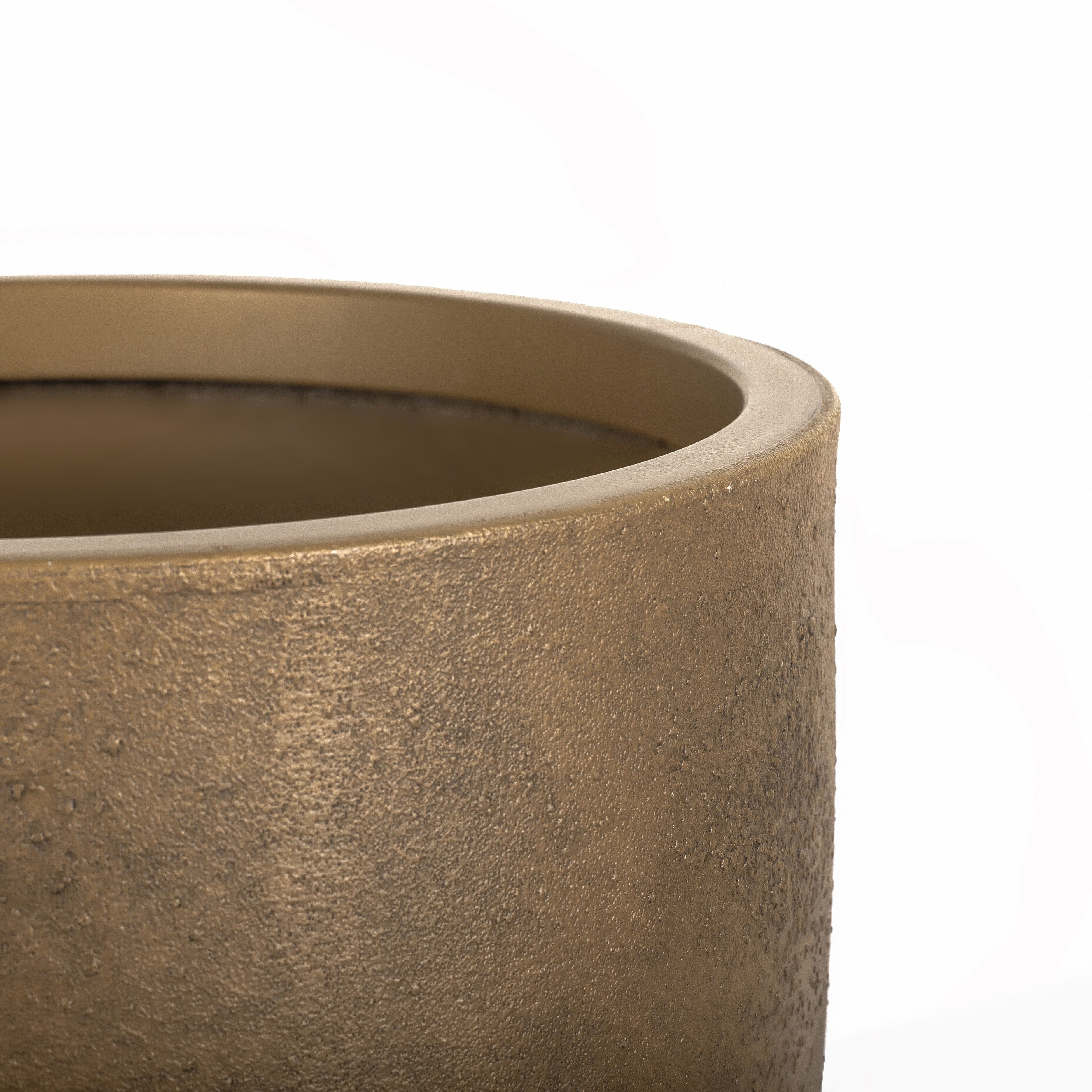 Better Homes & Gardens 18 inch Tall Planter Terra Plant Pot, Volcanic Finish Design with Drainage Hole