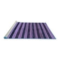 thumbnail image 2 of Ahgly Company Machine Washable Indoor Round Abstract Blue Modern Area Rugs, 5' Round, 2 of 4