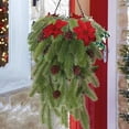thumbnail image 4 of UFOUND 1PC Christmas Teardrop Large 30inch Winter Needles With Artificial Christmas Greenery Teardrop Wreath For Xmas Table And Door Decoration Hallowmas Decal, 4 of 7
