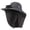 Dark Gray, variant on Fishing Hats for Men,Solar-Powered Fan Full Face Coverage Adjustable Chin Strap UV Protection Cap Navy
