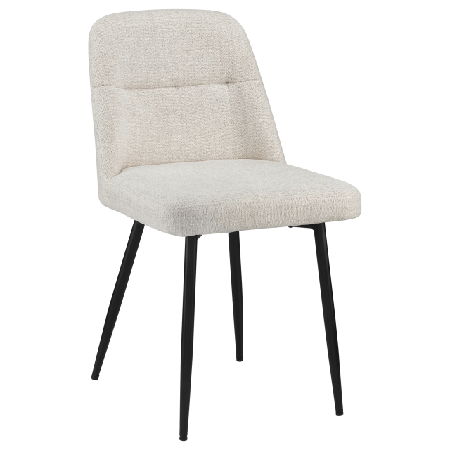 Bouclair Oatmeal Fabric and Metal Dining Chair