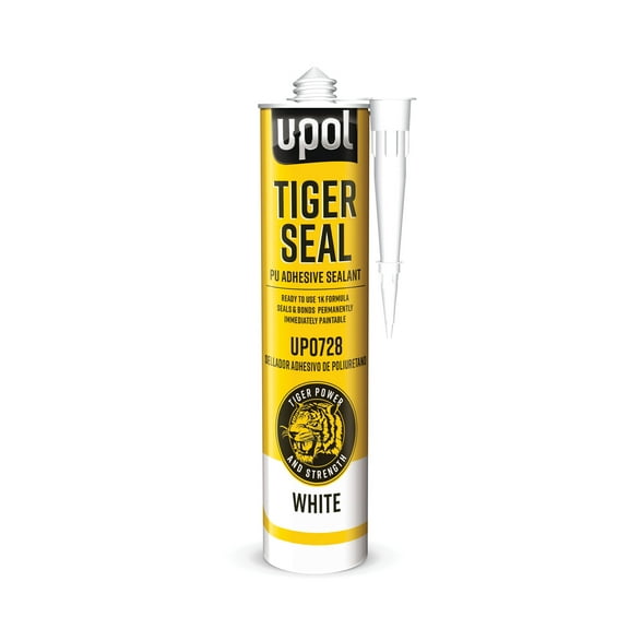 Tiger Seal Adhesive and Sealant, Cartridge, White, 10oz UP0728