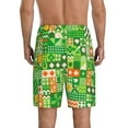 thumbnail image 2 of Balery St Patrick's Day6 Men's Cotton Knit Pajama Shorts Waistband & Pockets,Short Pajama Pants-Large, 2 of 8