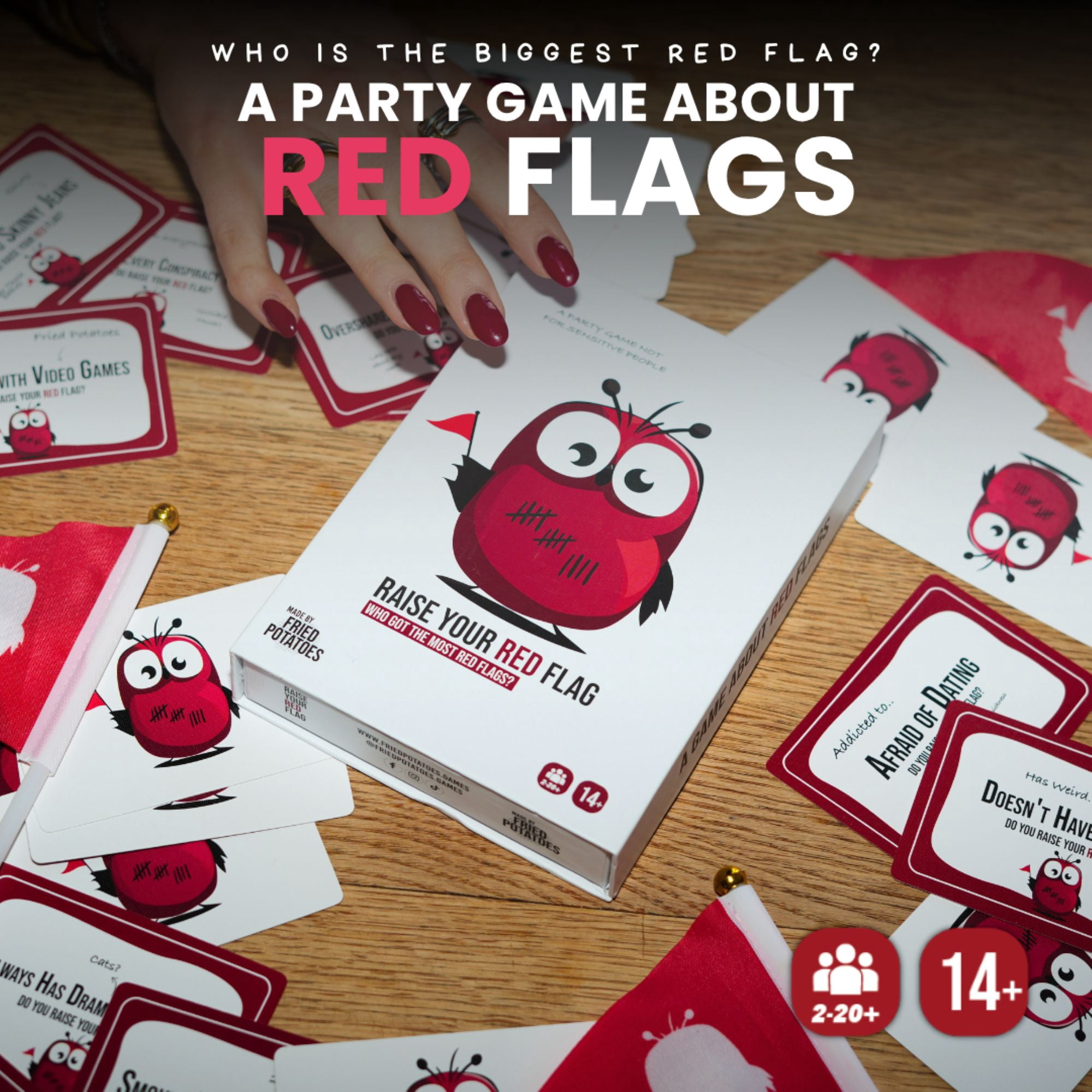 Raise Your Red Flag Party Card Game for Ages 14+, from Asmodee