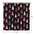 thumbnail image 5 of Black and Pink Christmas Tree Pattern Shower Curtain 72"x72" ,Bathroom Decorative Shower Curtains Set with 12 Hooks,Modern Waterproof Washable Shower Curtain, 5 of 6
