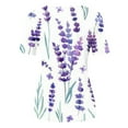 thumbnail image 4 of Purple Women's Short Sleeve T-shirt, Women'S Summer Round Neck Retro Flower Print Irregular Hem Loose Casual Top,Women's Short sleeve T-shirt XXL, 4 of 5