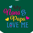 thumbnail image 4 of Inktastic My Nana and Papa Love Me with Hearts Boys or Girls Baby Bib, 4 of 4
