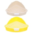 thumbnail image 1 of 2Pcs Pet Litter Box Pet Potty Bunny Litter Box Rabbit Potty Toilet Box for Small Animal, 1 of 8