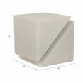 thumbnail image 4 of Cube Cut Figurine for Home and Bathroom Decor - Marble Stone Decorative Sculpture for Office, Room, Living Room, Shelf, and Coffee Table Display - Statues and Ornaments for Mantel Styling - 4?, White, 4 of 12