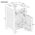 thumbnail image 6 of MAYEERTY 20-Inch Bathroom Vanity with Sink, Solid Wood Legs Adjustable Shelf Tilt-Out Drawer Wood Knobs, Modern Freestanding Small Bathroom, Wood, 6 of 6