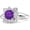 White, variant on Elegant Lotus Flower Round Cut Amethyst Birthstone Wedding Engagement Ring For Women In 925 Sterling Silver 14K Yellow Gold Plating