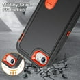 thumbnail image 5 of for iPhone SE Case 2022/2020, iPhone 7/8 Phone Case with Built in Kickstand, Shockproof/Dustproof/Drop Proof Military Grade Protective Cover for iPhone SE/7/8 4.7"(Black/Orange), 5 of 14