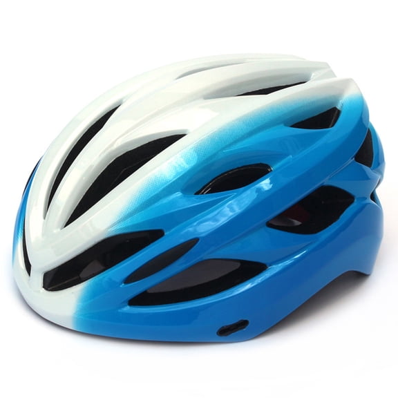Toystoory Casco de bicicleta de 22 orificios, gorras para deportes al aire libre, absorción de impacto, portátil, ajustable, cascos de Ciclismo Blanco azul METRO