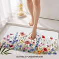 thumbnail image 6 of Pastoral Spring Floral Doormat Outdoor Entrance 18"x30", Elegant Summer Flower Botanical Absorb Moisture Dirt Door Mats, Non-Slip Rubber Backing Floor Mats Indoor, Low-Profile Front Door Rugs, 6 of 9