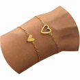 thumbnail image 1 of Chenchen Love Heart Bracelet Set For Friendship Bracelet Love Two cute Bracelet Pack Charms Solitaire Bracelet For Women Friend, 1 of 1