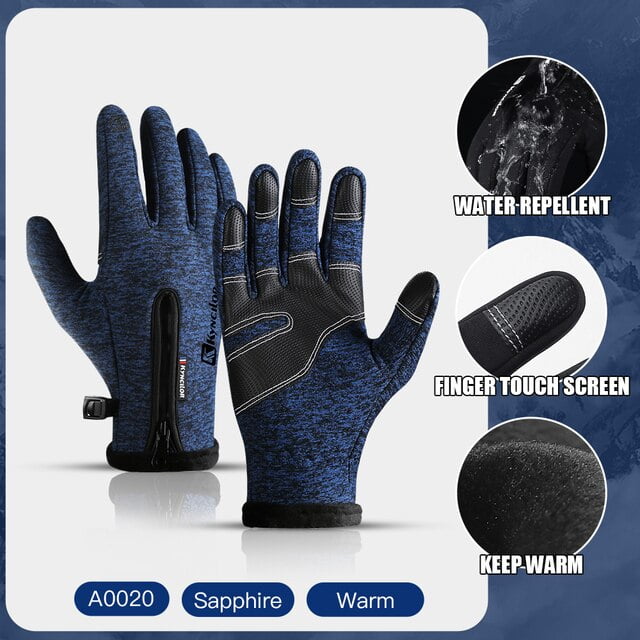 Kyncilor Men Women Winter Gloves Touch Waterproof Cycling Gloves